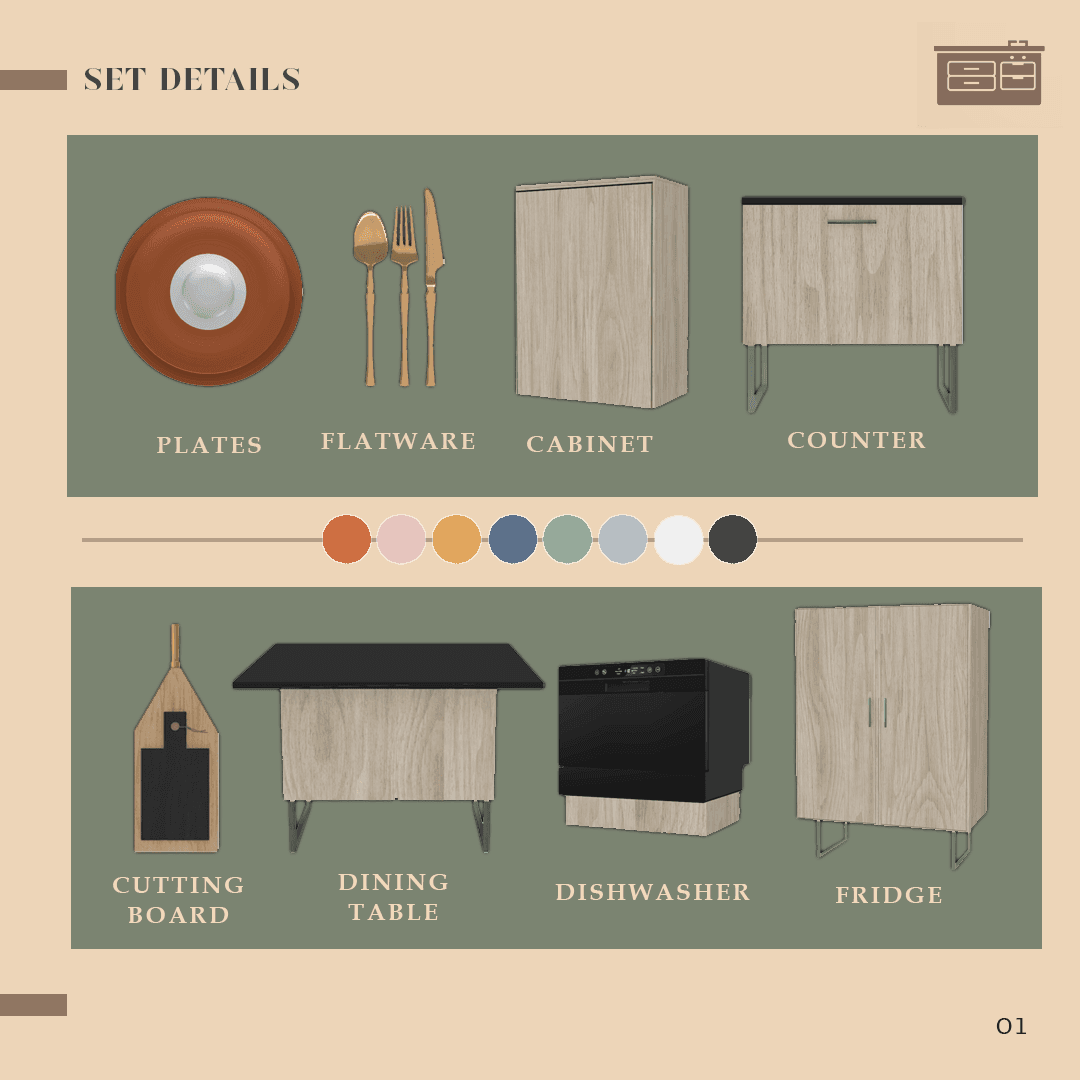 Галерея мода Набор для кухни Modular Udden Kitchen #1